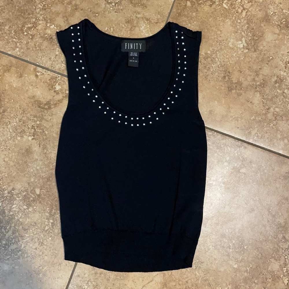 Black FINITY blouse. Size small